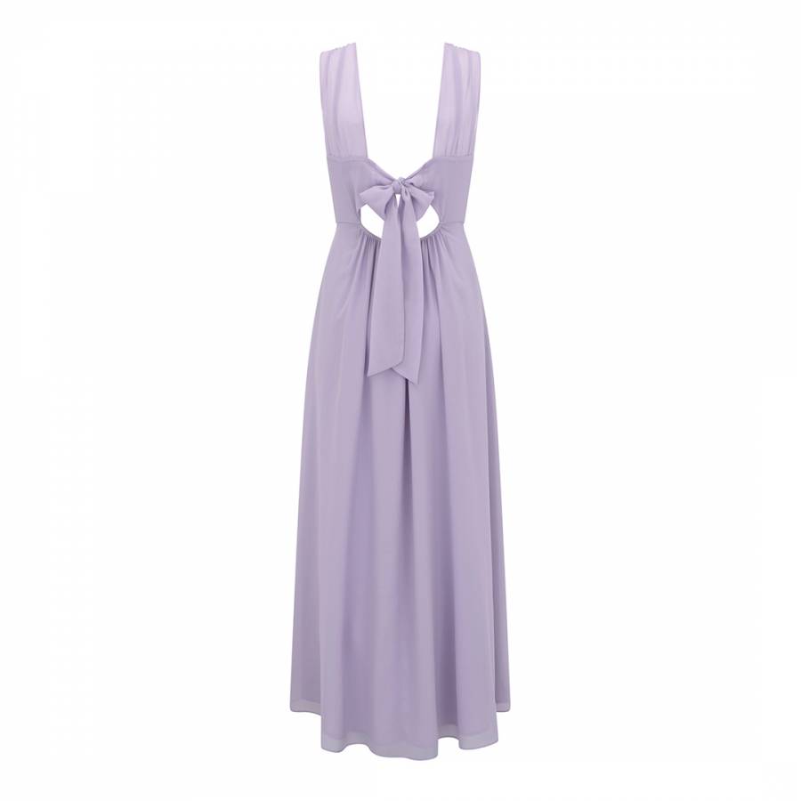Lilac Gathered Maxi Dress - BrandAlley