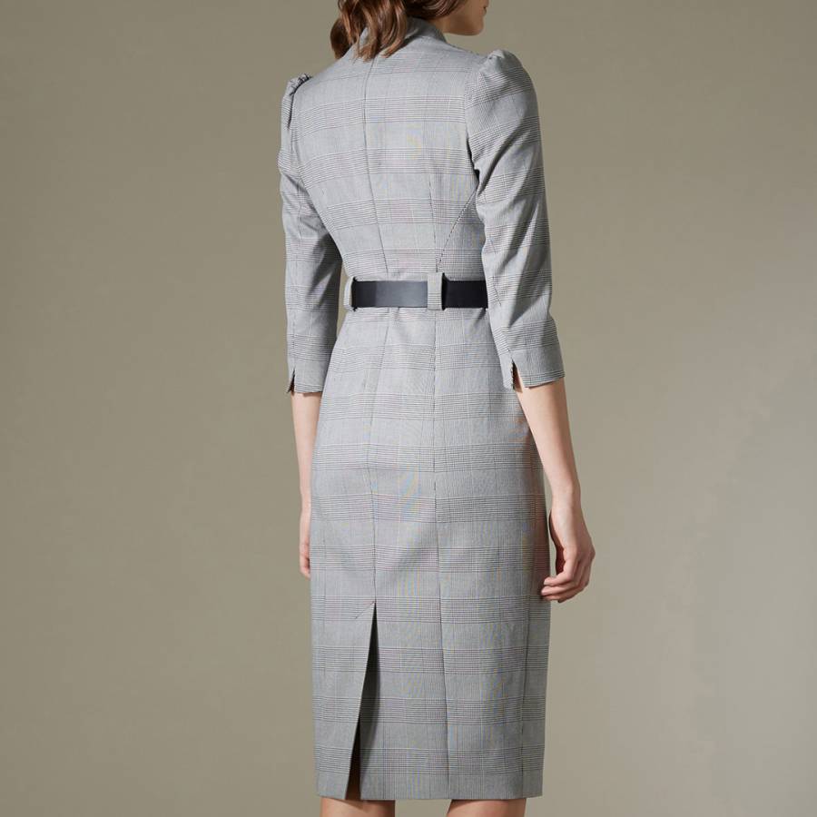 karen millen checked forever dress