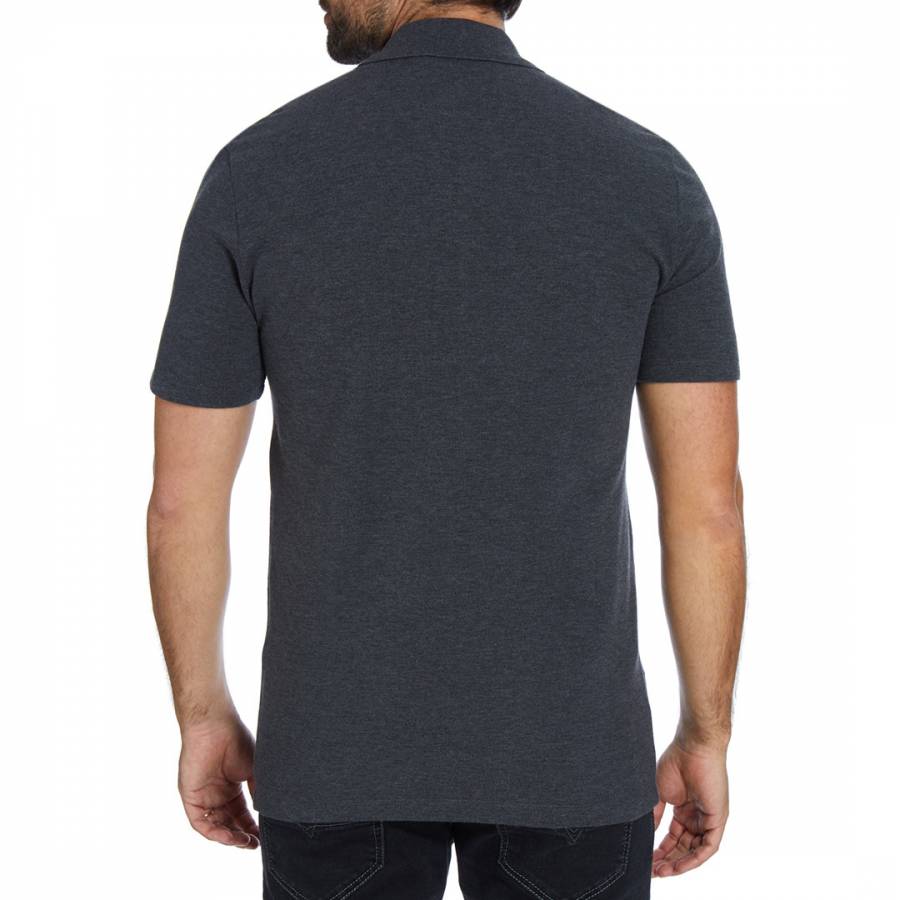 Dark Grey Logo Polo Shirt - BrandAlley