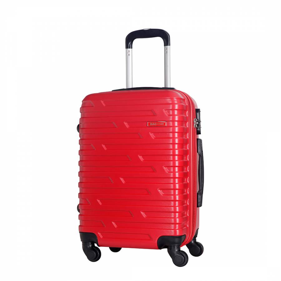 Red Twister 4 Wheel Suitcase 60cm - BrandAlley