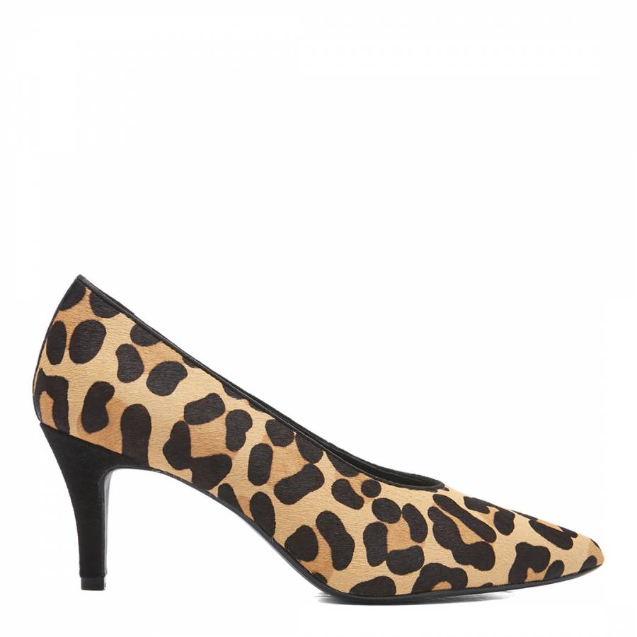 dune leopard print heels