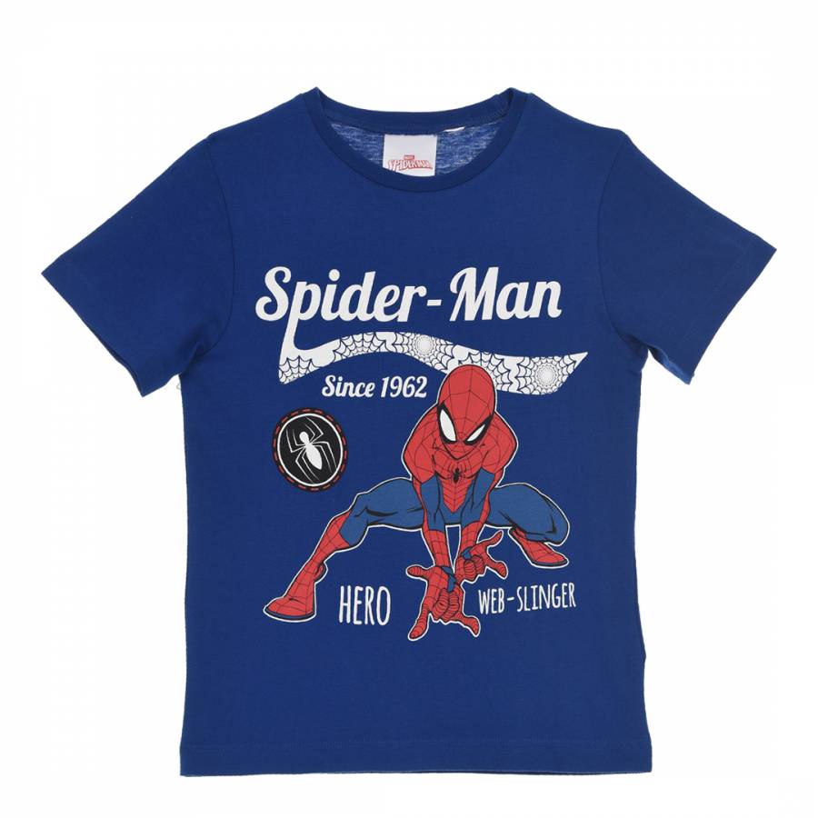 Boys Blue Spiderman T Shirt - BrandAlley