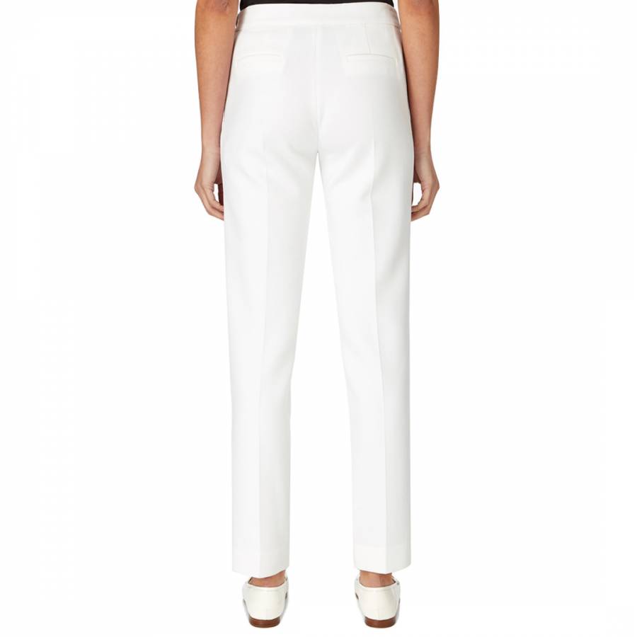White Tailored Sculpted Trousers - BrandAlley