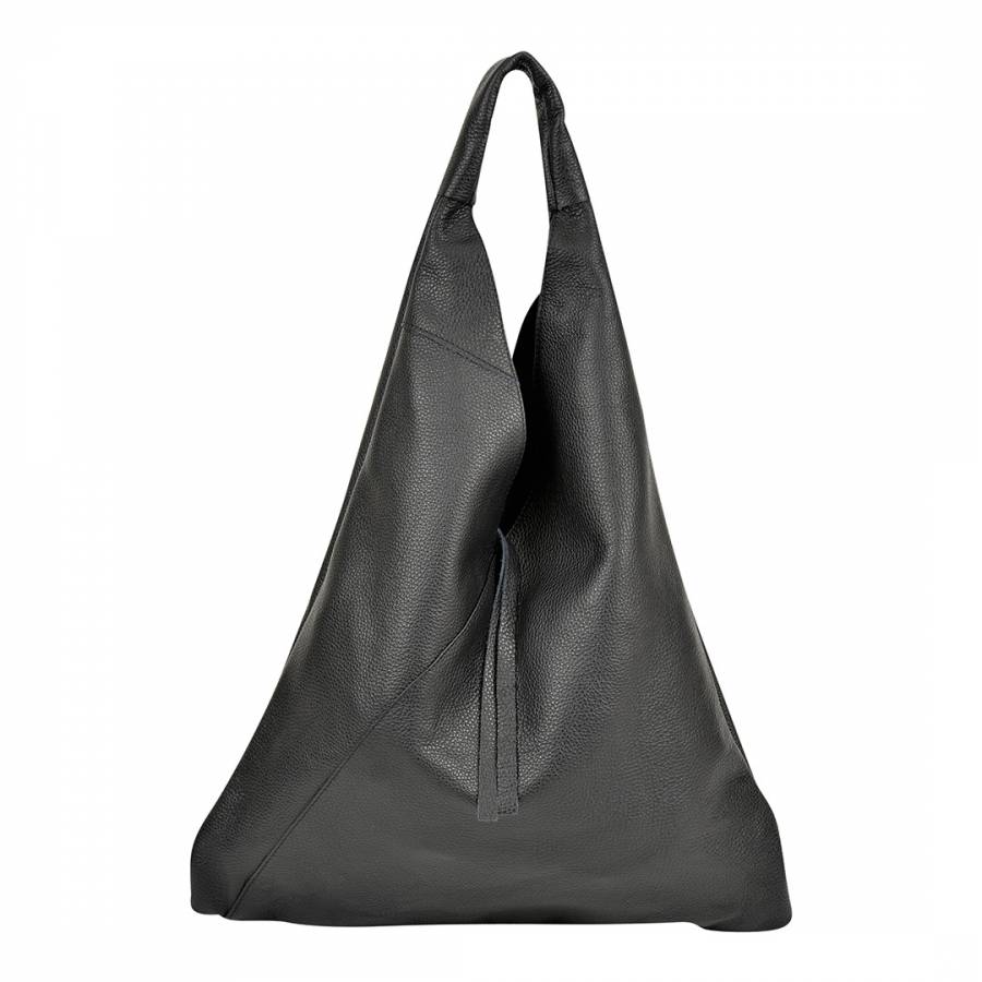 Black Leather Shopper Bag - BrandAlley