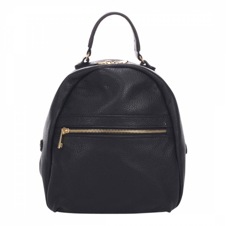Black Leather Backpack Bag - BrandAlley