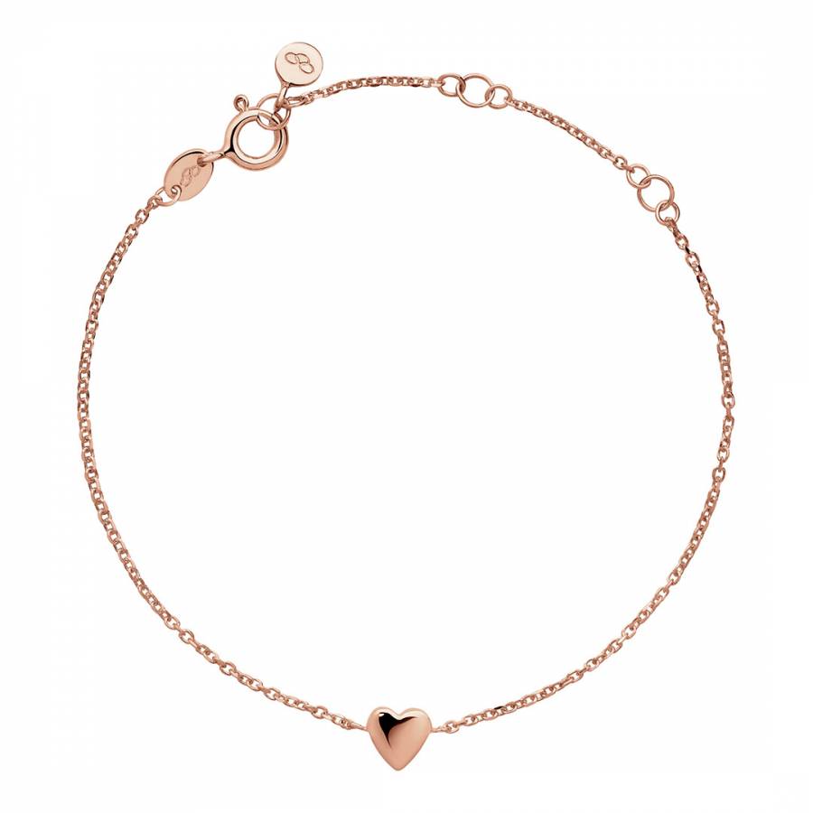 Rose Gold Vermeil Heart Bracelet - BrandAlley