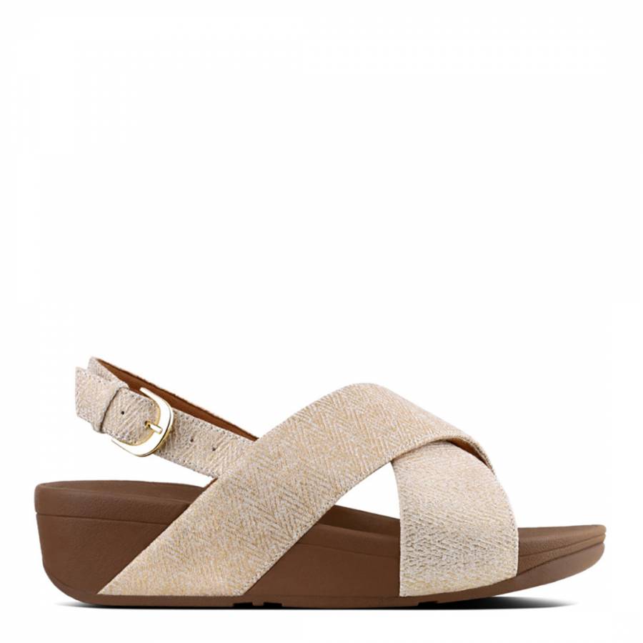 Urban White Canvas Lulu Mirage Cross-Over Strap Sandals - BrandAlley