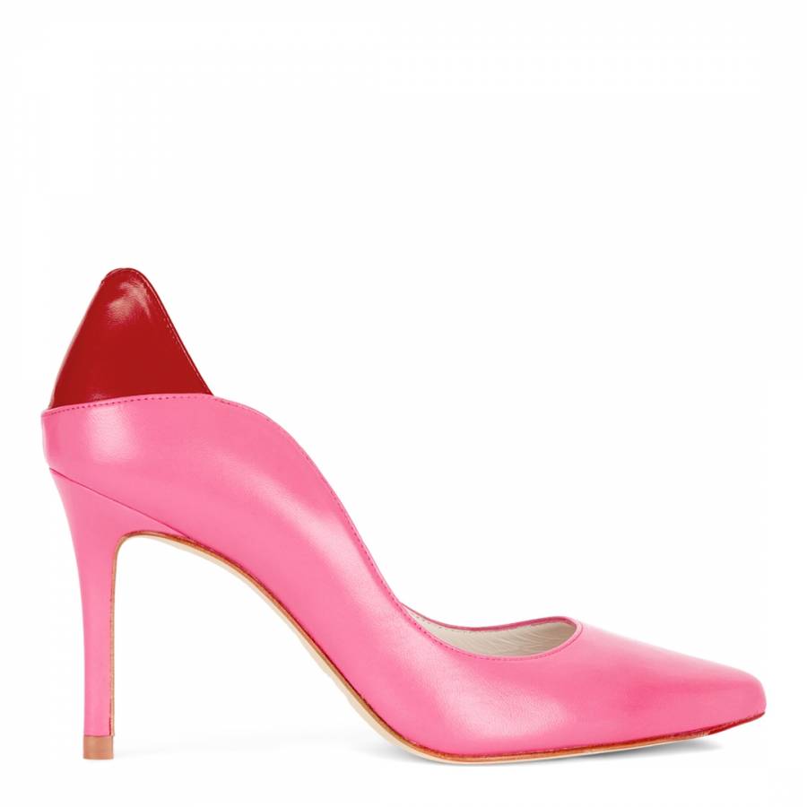 Pink Leather 2Nd Glance Lips Beatrice Court Shoes - BrandAlley