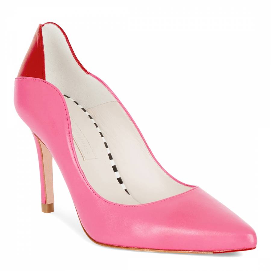 Pink Leather 2Nd Glance Lips Beatrice Court Shoes - BrandAlley
