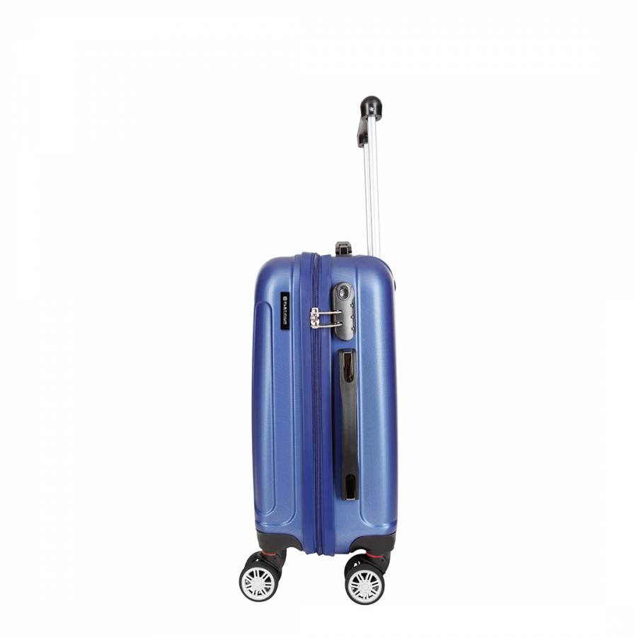 Blue 8 Wheel Stafford Suitcase 46cm - BrandAlley