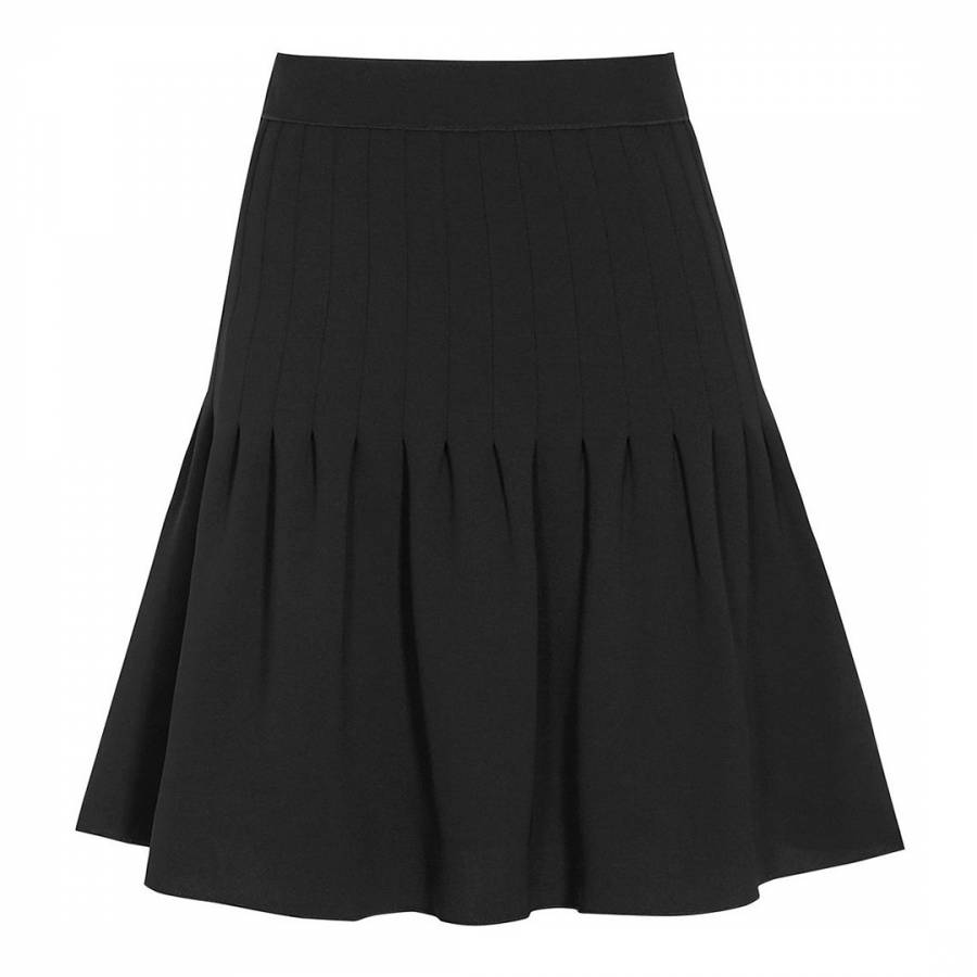 Black Lexi Pin Tuck Skirt - BrandAlley