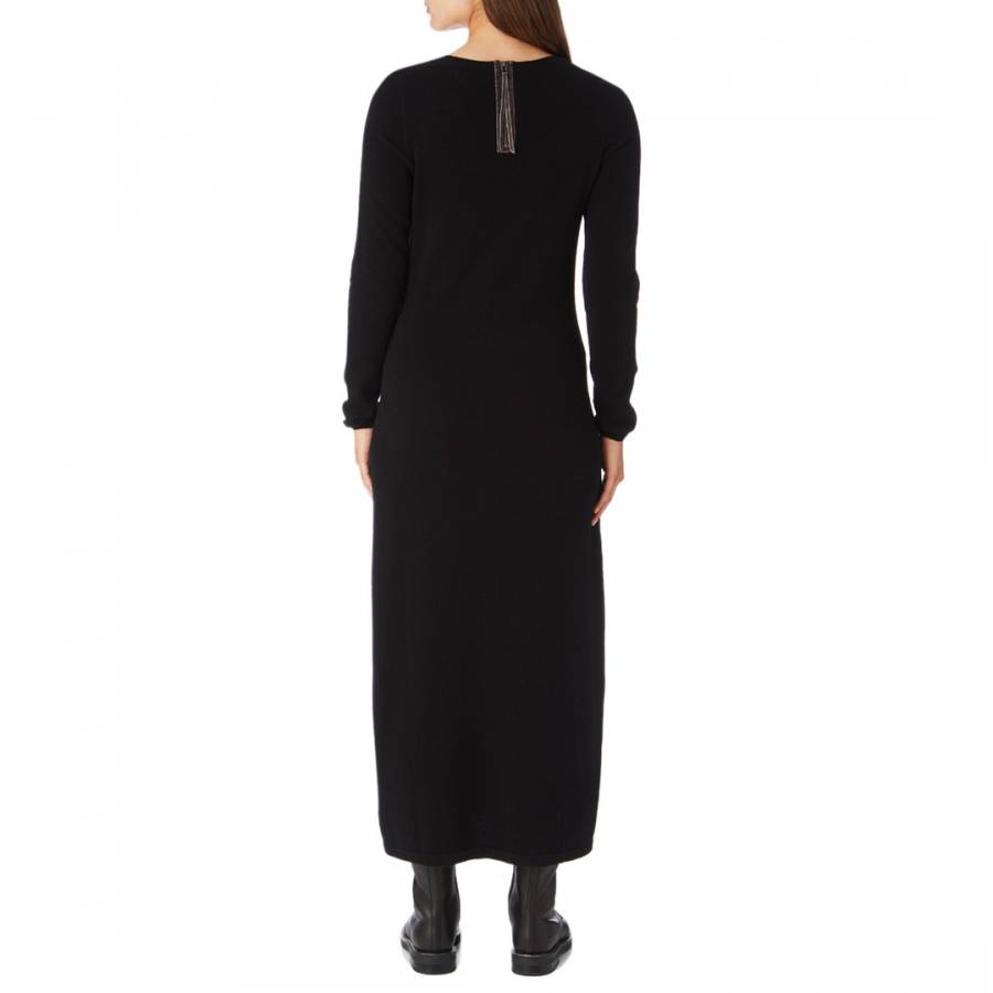 Black Maxi Length Cashmere Dress - BrandAlley