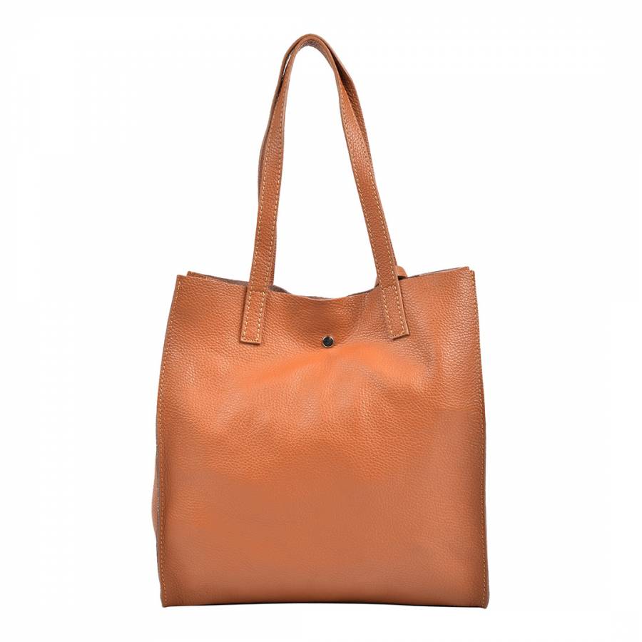 Tan Leather Tote Bag - BrandAlley