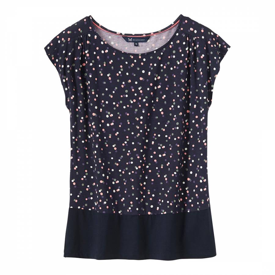 Navy Spotted Elly Top - BrandAlley