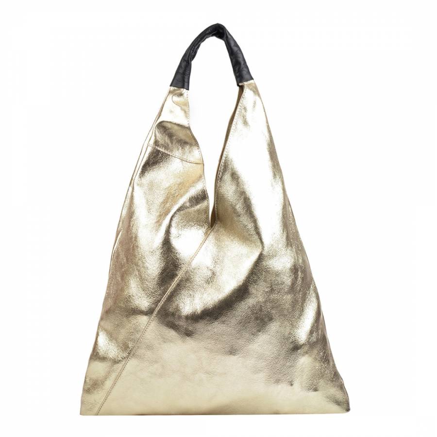 Gold Leather Tote Bag - BrandAlley