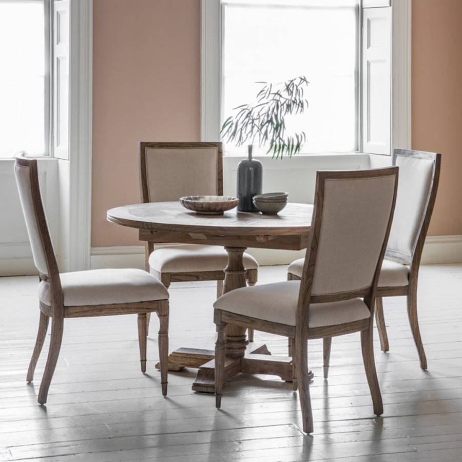 Mustique Round Ext Dining Table And 4 Side Chairs Dining Set