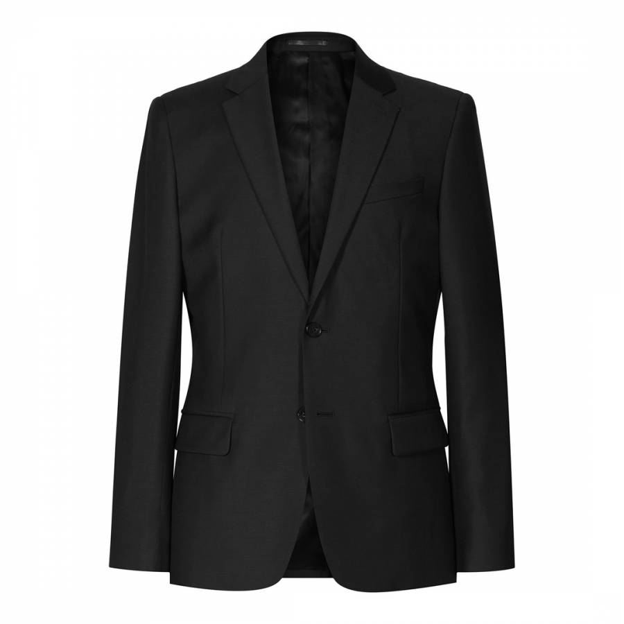 Black Harry B Modern Wool Suit Jacket - BrandAlley