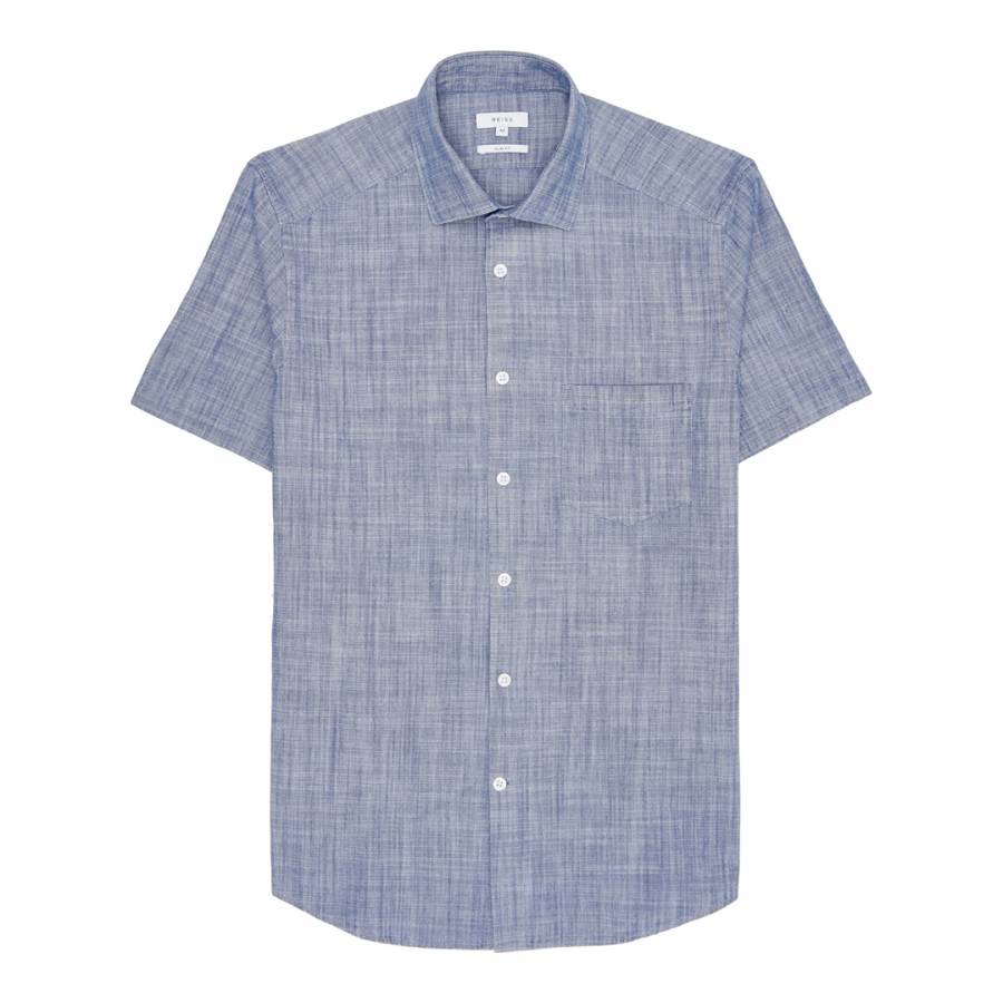 Blue Milan Cotton Shirt - BrandAlley
