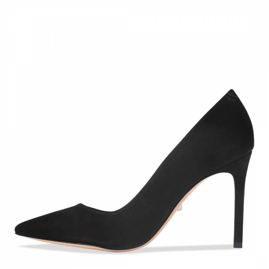Black Suede Farrah Heeled Shoes - BrandAlley