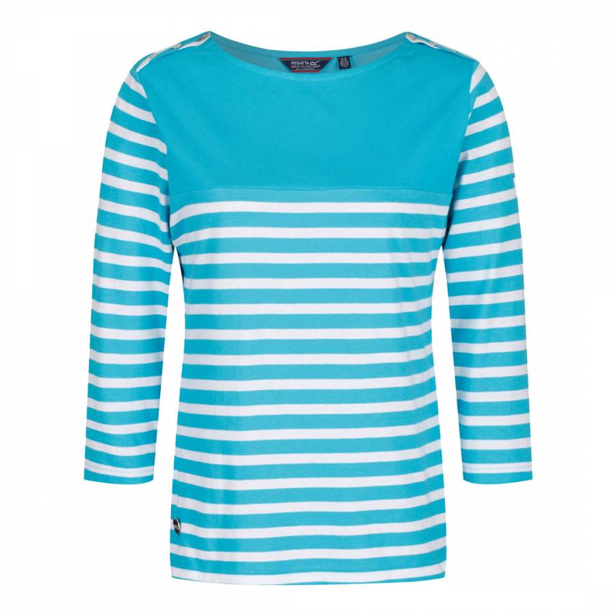Turquoise Stripe Pandara T-Shirt - BrandAlley