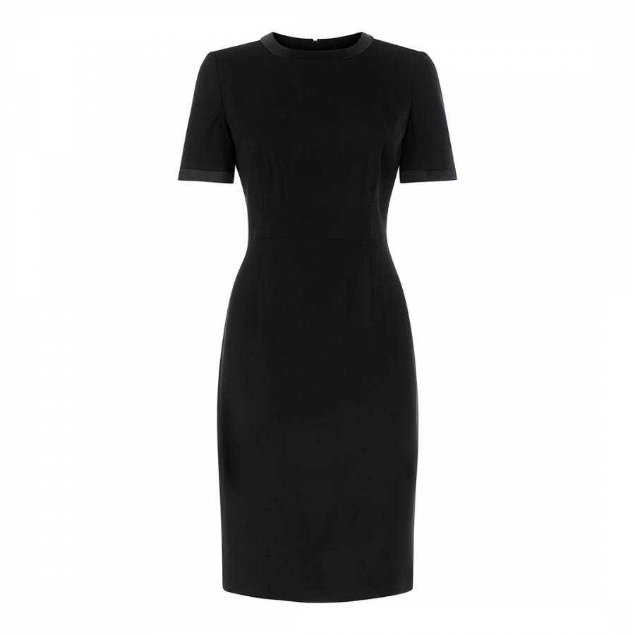 Black Fitted Shift Dress - BrandAlley
