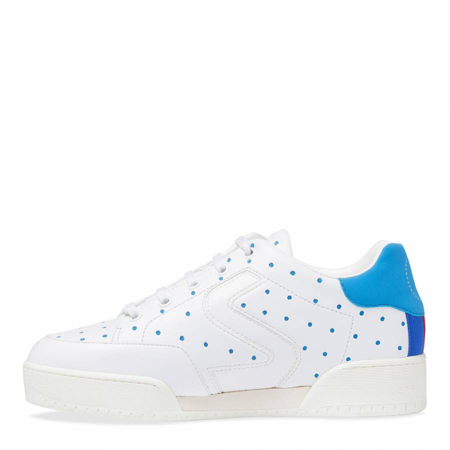 White & Blue Fluo Sneaker - BrandAlley