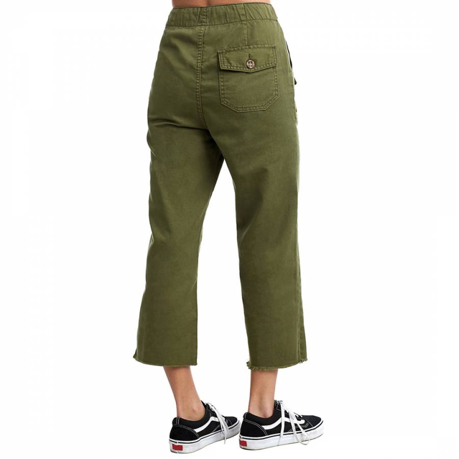 Military Green Utility High Rise Culotte - BrandAlley