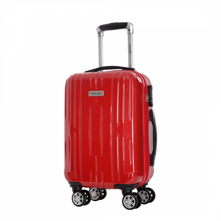 Red 8 Wheel Clifton Suitcase 55cm - BrandAlley