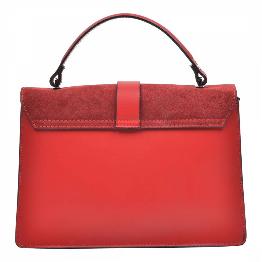 Red Mangotti Turnlock Top Handle Bag - BrandAlley