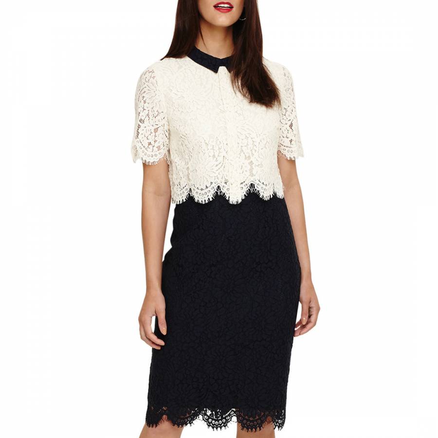 phase eight tuileries layered lace dress