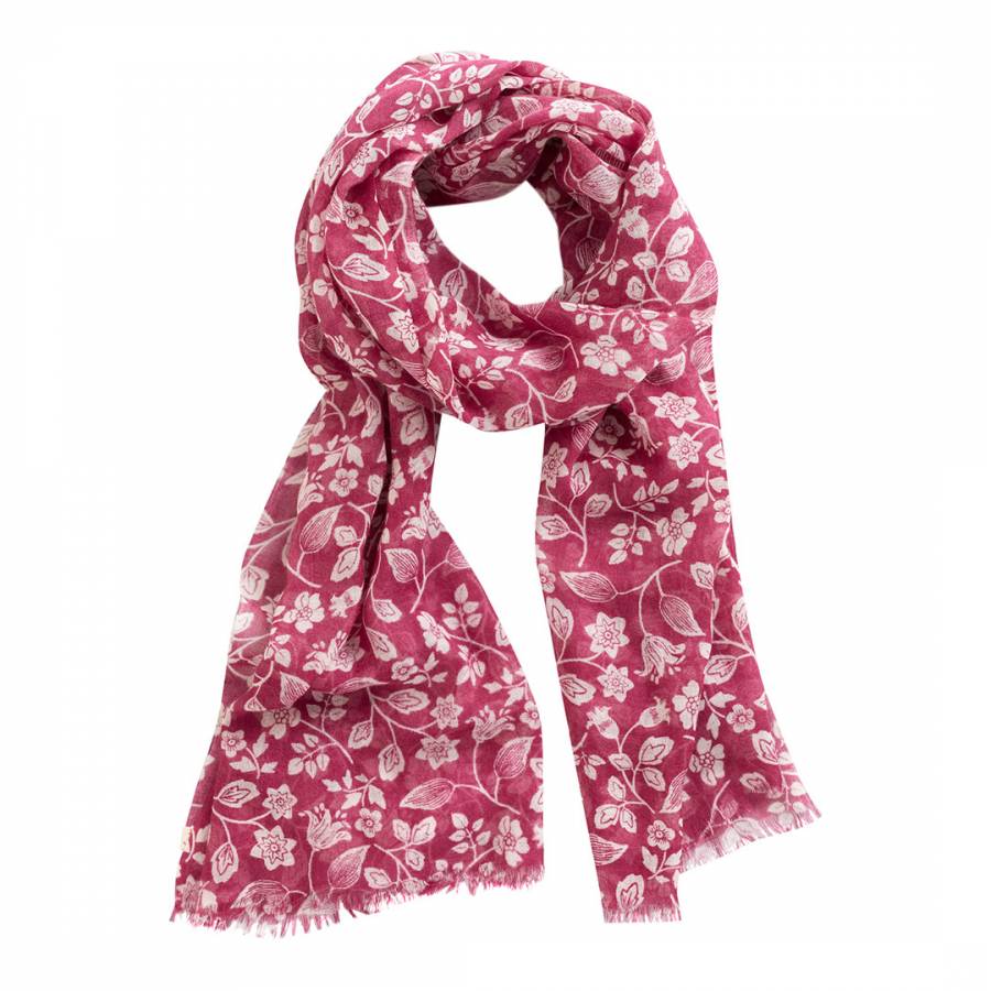 Freesia Pink Floral Pretty Printed Scarf - BrandAlley