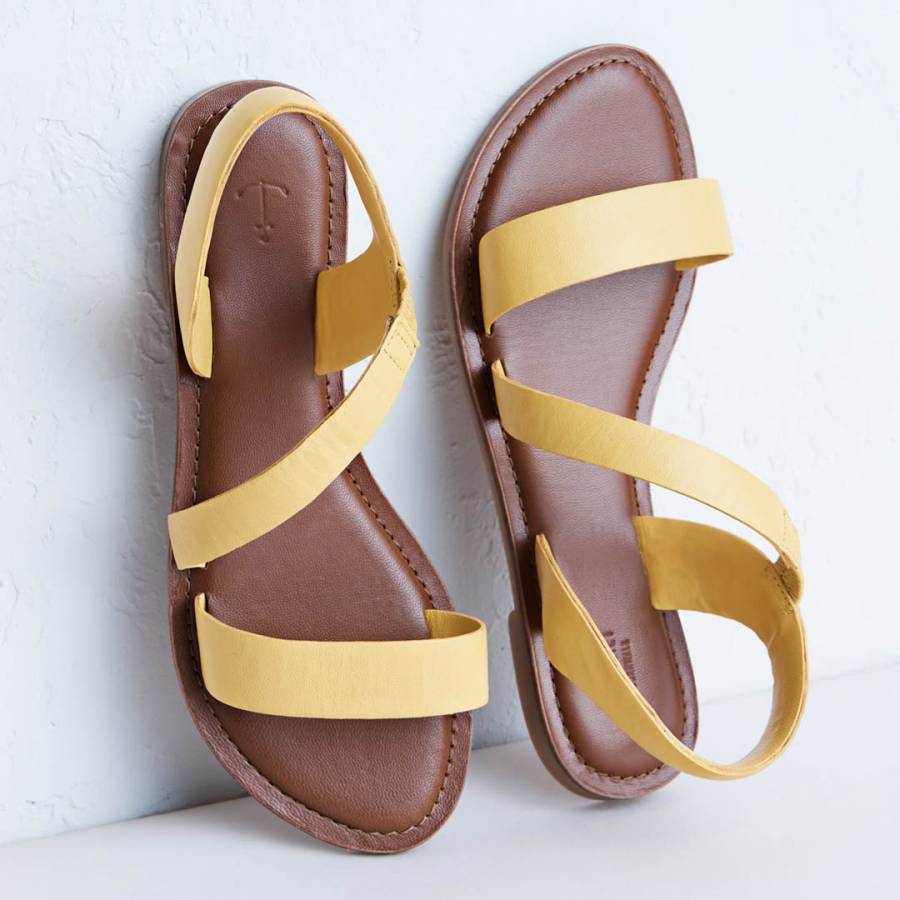 Yellow Sunny Cove Sandals - BrandAlley