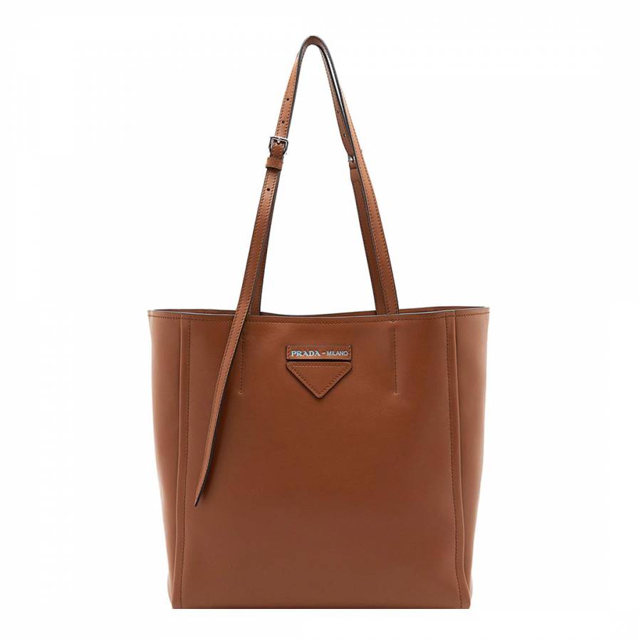 Brown Prada Leather Tote Bag - BrandAlley