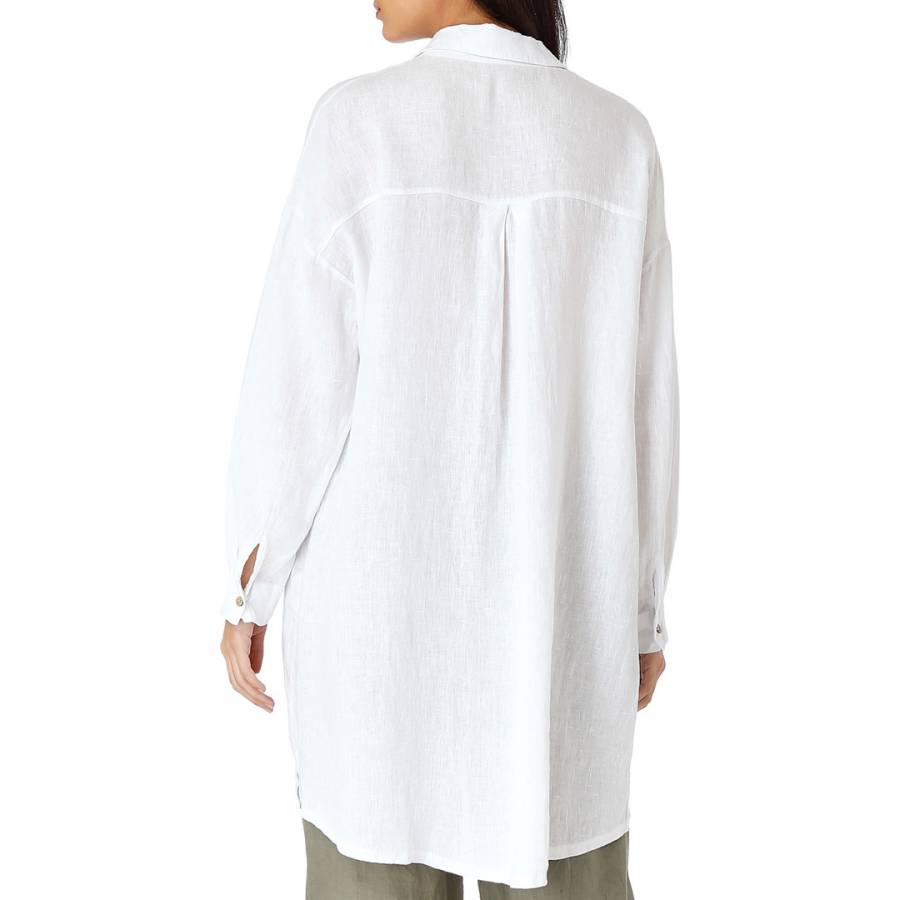 White Linen Tunic Shirt - BrandAlley