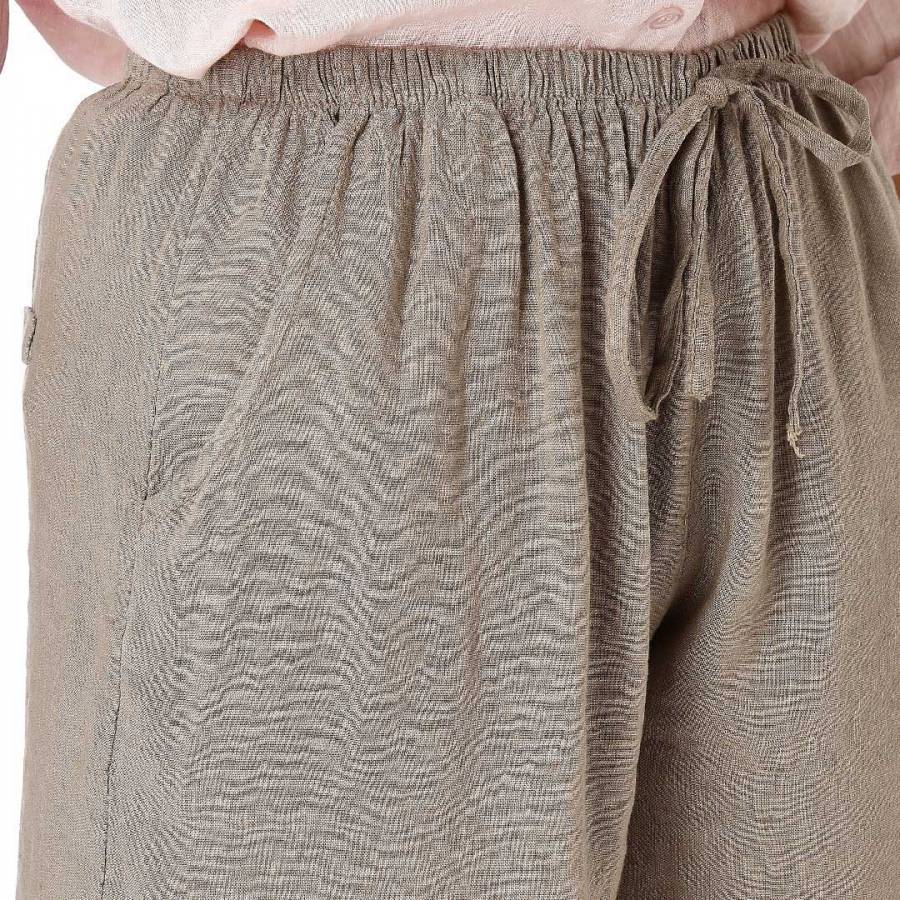 Taupe Linen Shorts - BrandAlley