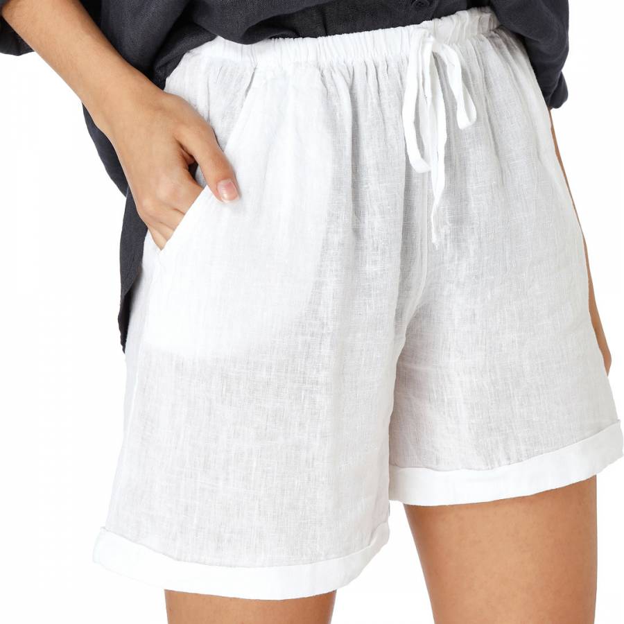 White Linen Shorts - BrandAlley