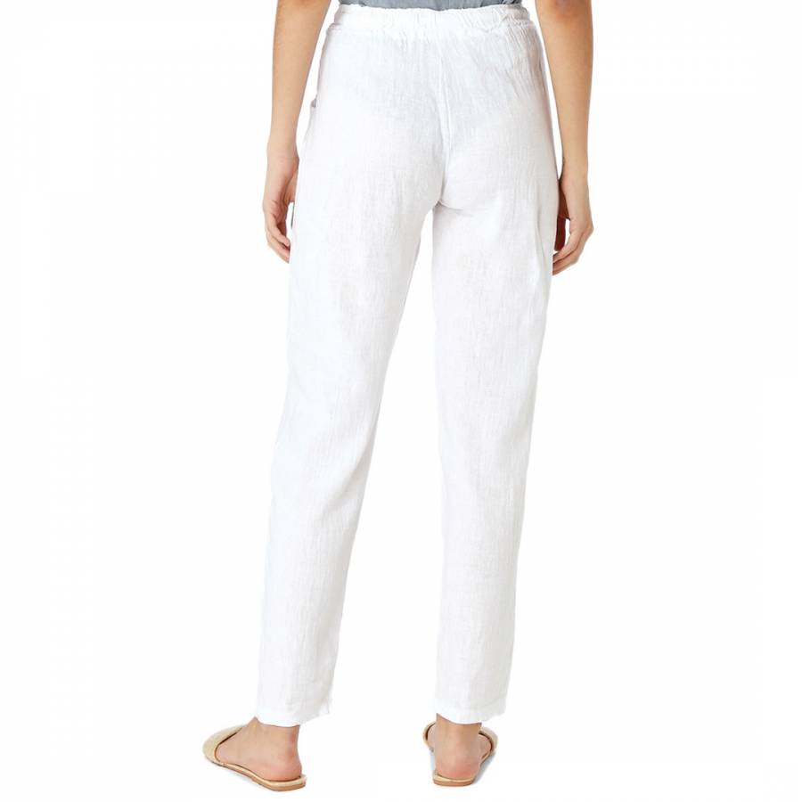 White Linen Trousers - BrandAlley