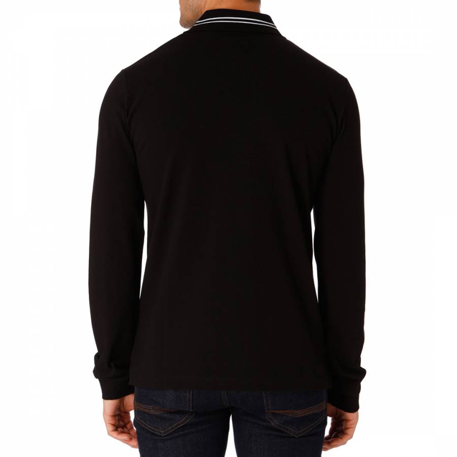 Black Long Sleeve Polo Shirt - BrandAlley