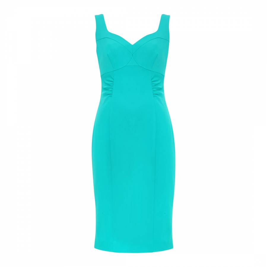 Turquoise Alicia Fitted Dress - BrandAlley