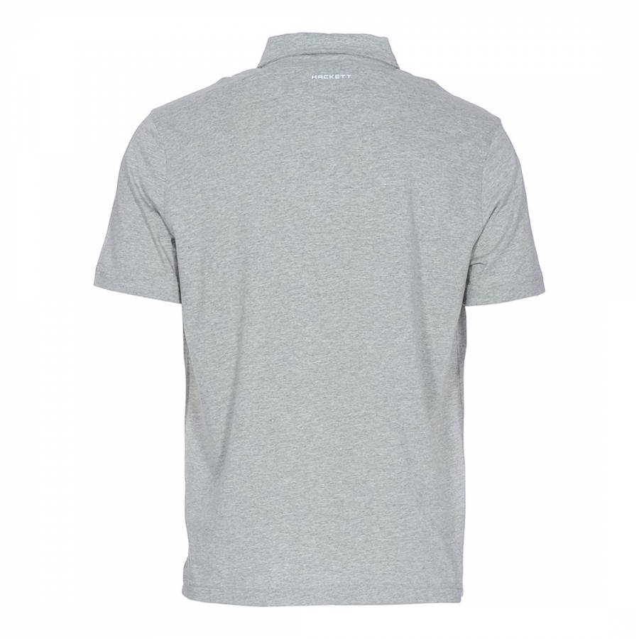 Grey Washed Jersey Polo Shirt - BrandAlley
