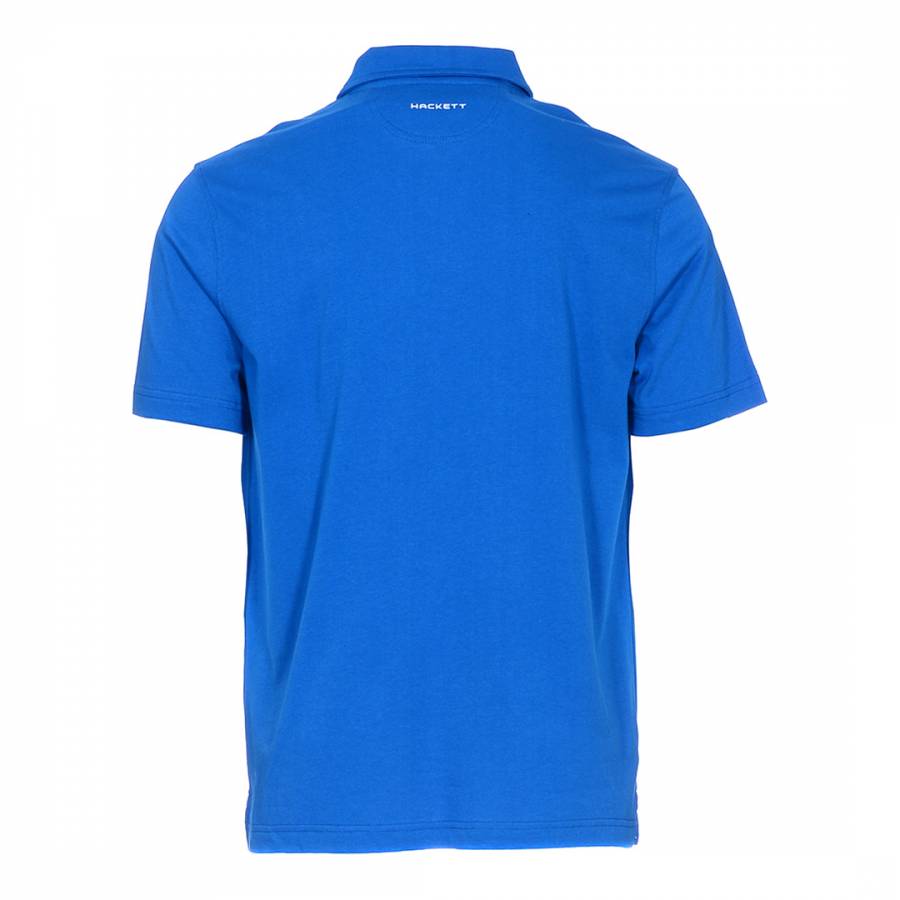 Blue Washed Jersey Polo Shirt - BrandAlley