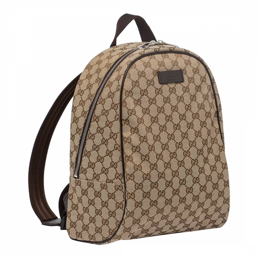 Beige Guccissima Canvas Backpack - BrandAlley