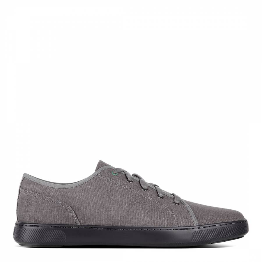 Grey Christophe Texture Canvas Sneaker - BrandAlley