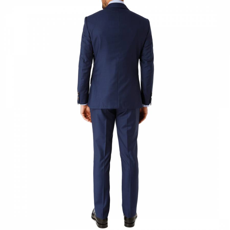 Navy Mayfair Slim Wool/Cashmere Suit - BrandAlley