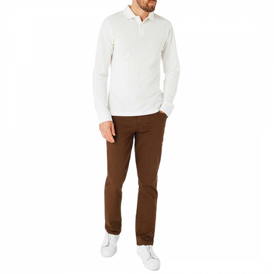 Brown Trinity Cotton Stretch Trousers - BrandAlley