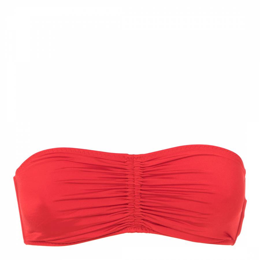 Red & Fuchsia Bandeau Bikini Top - BrandAlley