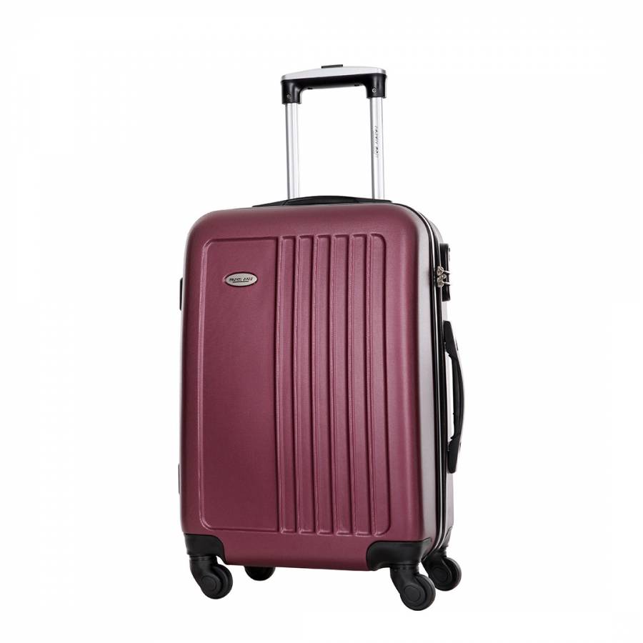 Burgundy 4 Wheel Seaside Suitcase 50cm - BrandAlley