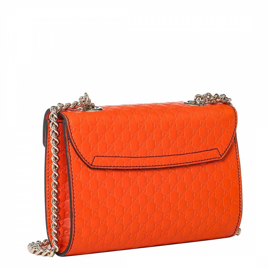 Orange Gucci Leather Tassel Detail Shoulder Bag - BrandAlley