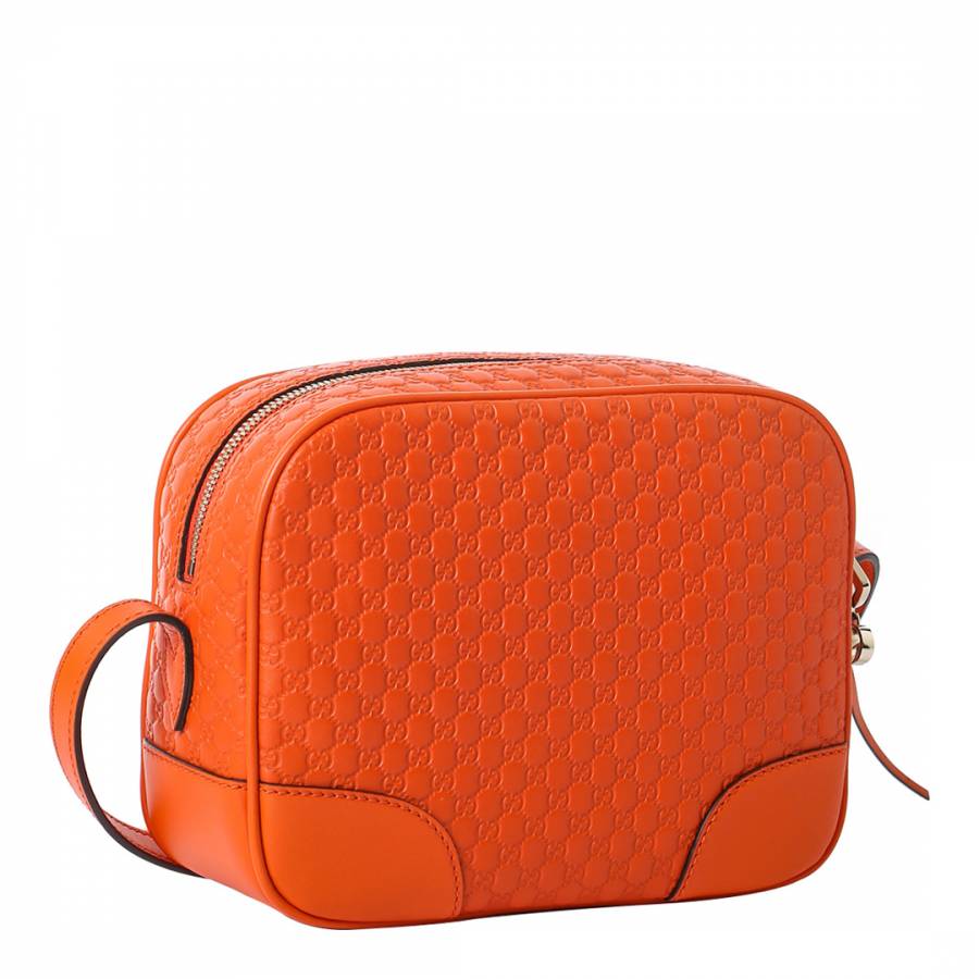 GUCCI Monogram Calfskin Bucket Bag Orange 856884 | FASHIONPHILE