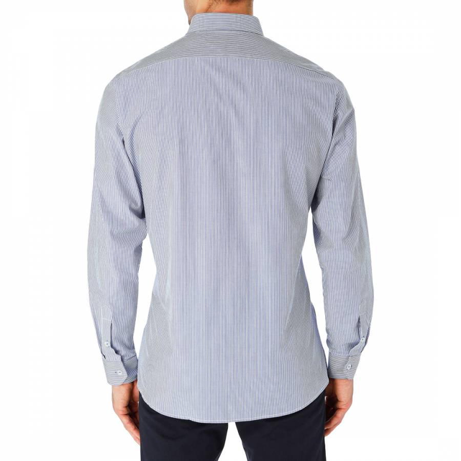 Navy/White Cotton Stripe Shirt - BrandAlley